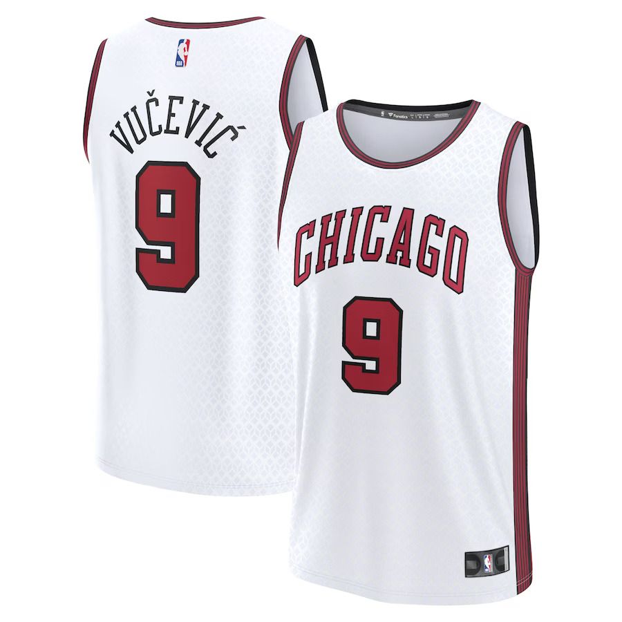 Men Chicago Bulls #9 Nikola Vucevic Fanatics Branded White 2022-23 Fastbreak NBA Jersey